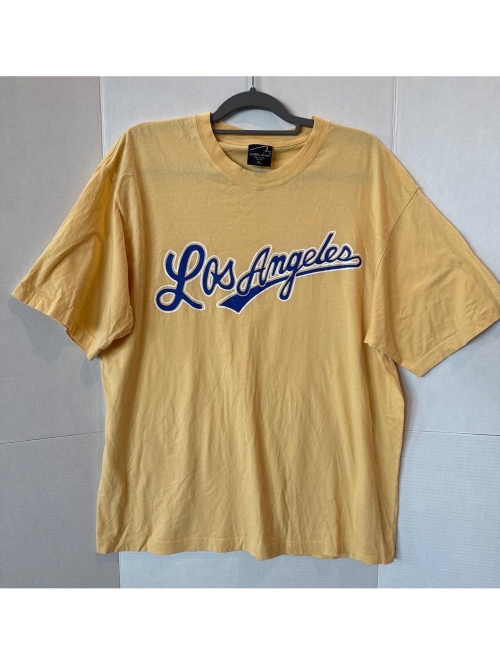 Classic Edition Los Angeles Graphic T-Shirt XL Yellow Cotton